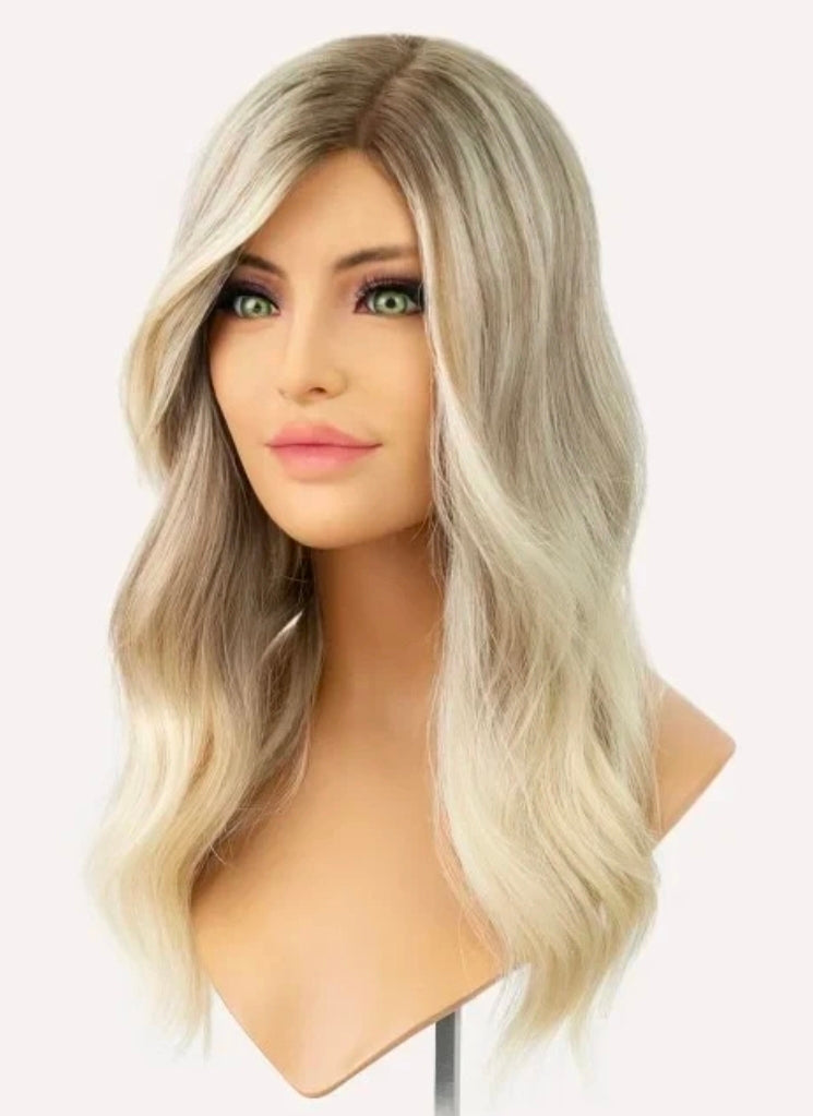 Color TGM - 7"×8" Mono Top Remy Human Hair Topper – Pre-Layered | Free Part
