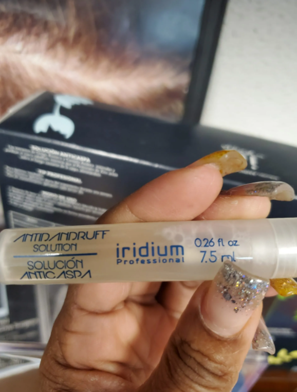 Iridium topical spray for dandruff